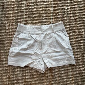 Express High Waist Cream Linen Shorts